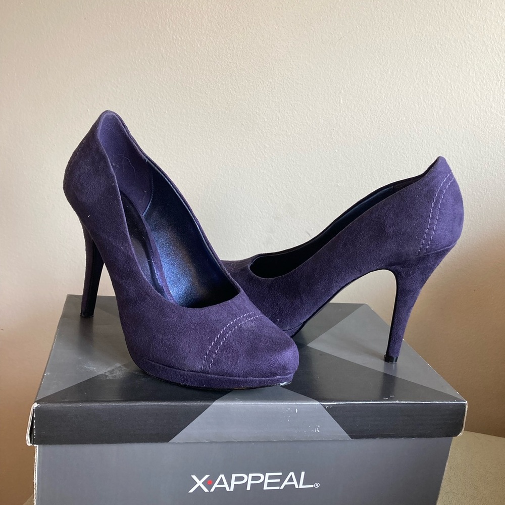 Purple Pumps size 10 worn once X APPEAL